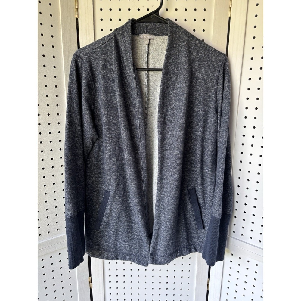 T by Talbots Cardigan Women's Small Marled Navy Blue‎ Open Front Casual Ladies